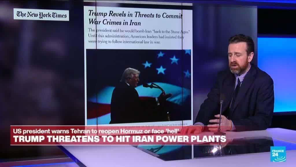 US president Donald Trump warns Tehran to reopen Hormuz or face "hell"