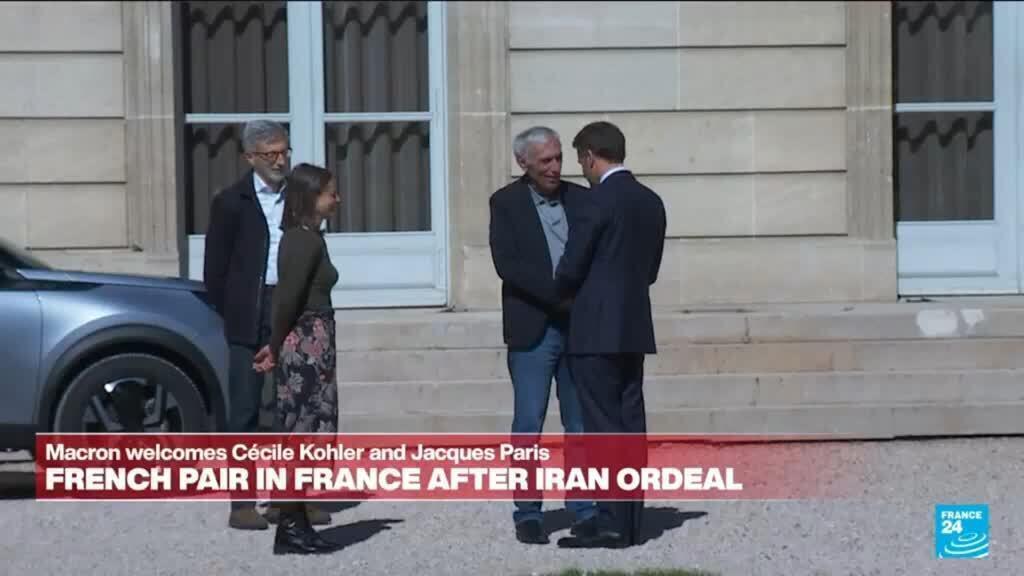 Macron greets French pair back in Paris after 'terrible ordeal' in Iran