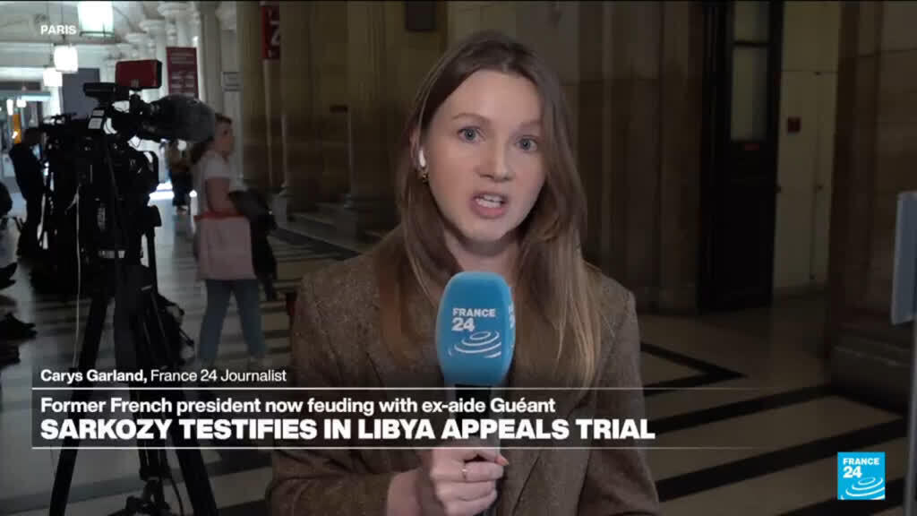 Former French president Sarkozy testifies in Libya appeals trial