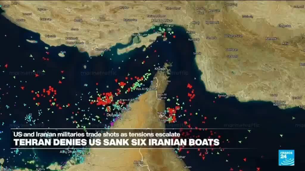Iran fires 'warning shots' as US Navy says its ships entered Gulf via Hormuz