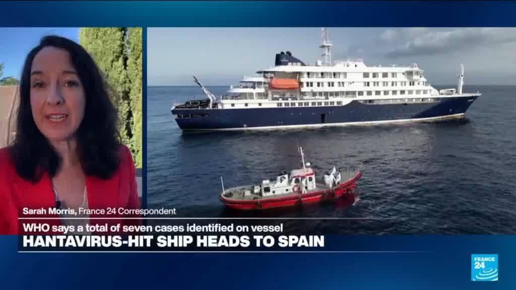 Hantavirus-hit cruise ship heads to Spain to dock in Canary Islands