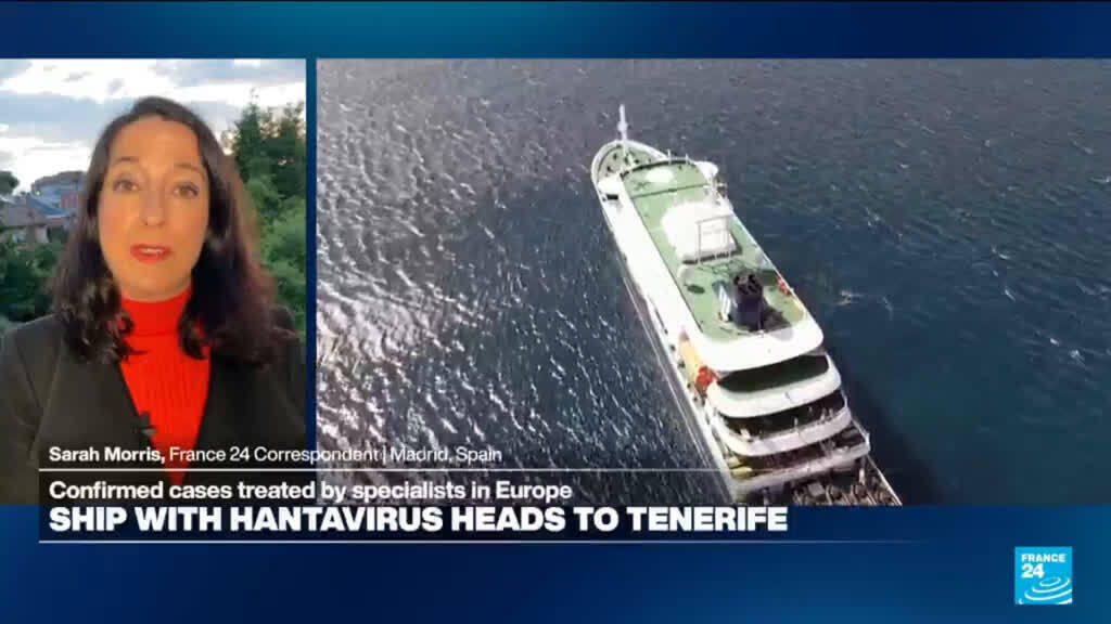Cruise ship with hantavirus outbreak heads to Spain's Canary Islands after 3 are evacuated
