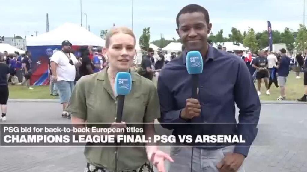 Festive atmosphere in Budapest as PSG and Arsenal eye Champions League title
