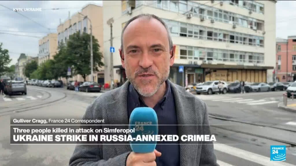 Ukrainian strikes kill three in Crimea, Russian officials say