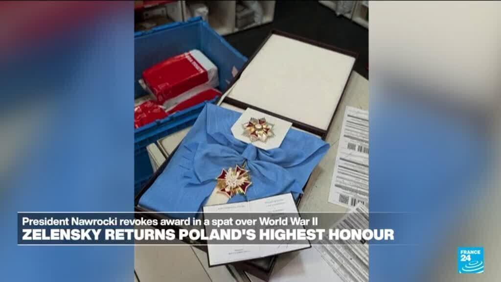 Zelensky stripped of Poland's top award amid diplomatic spat