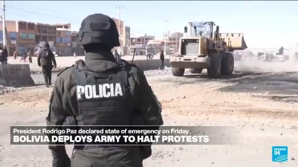 Bolivia deploys army to halt protests after declaration of state of emergency