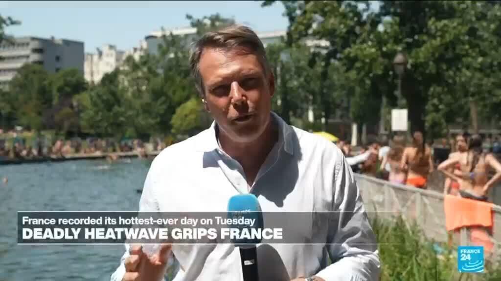Paris opens canal to swimmers looking to cool off in heatwave