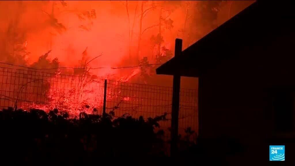 Firefighters combat blazes in northern Spain, Portugal