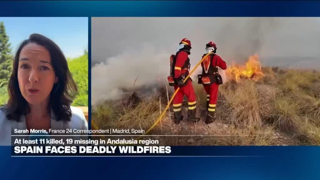 Spain faces deadly wildfires, at least 12 killed, 19 missing in Andalusia