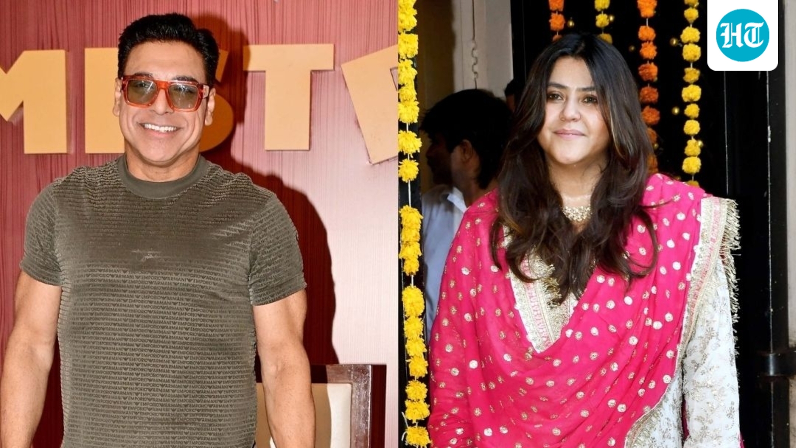 Ram Kapoor silences rumours of a strained bond with Ektaa Kapoor by hugging her at Lock Upp season two launch