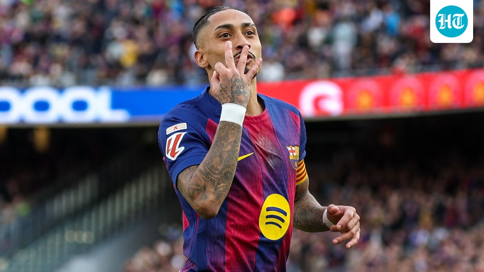 Raphinha hits treble as Liga leaders Barcelona thrash Sevilla