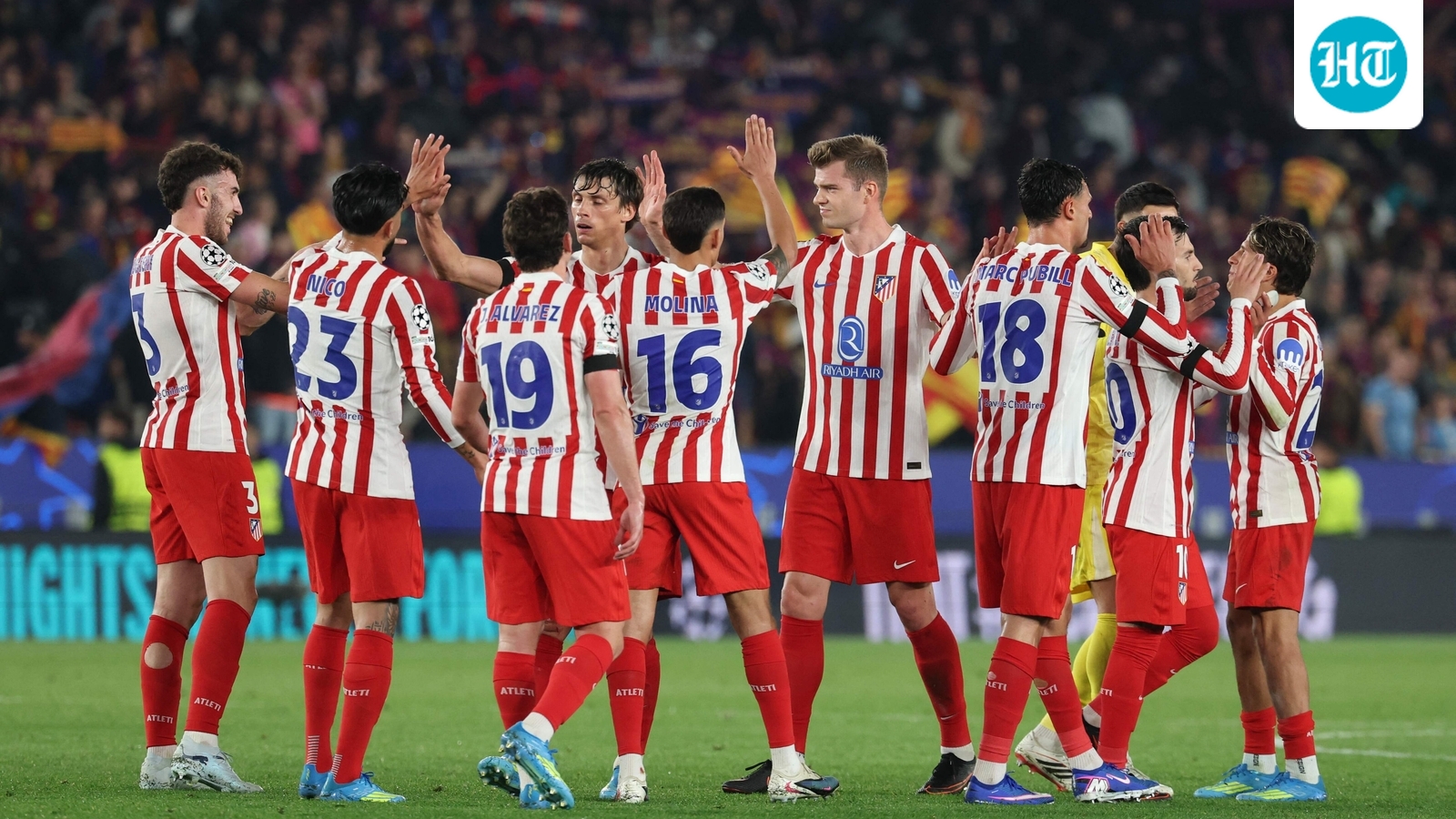 Atletico Madrid storm Camp Nou with 2-0 Champions League win over 10-man Barcelona