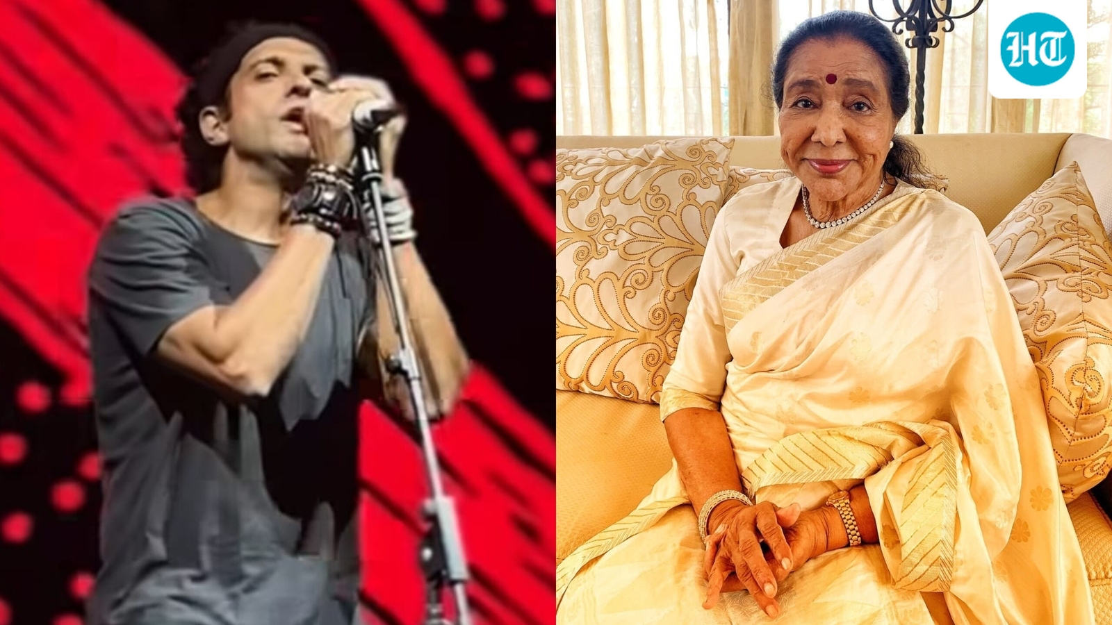 Farhan Akhtar sings Dum Maaro Dum, pays tribute to Asha Bhosle at Jalandhar concert; Zanai Bhosle reacts. Watch