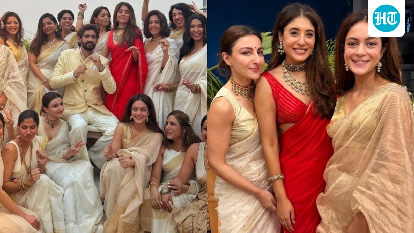 Kritika Kamra, Gaurav Kapur groove with bridesmaids Soha Ali Khan, Anyaa Singh in inside pics from wedding