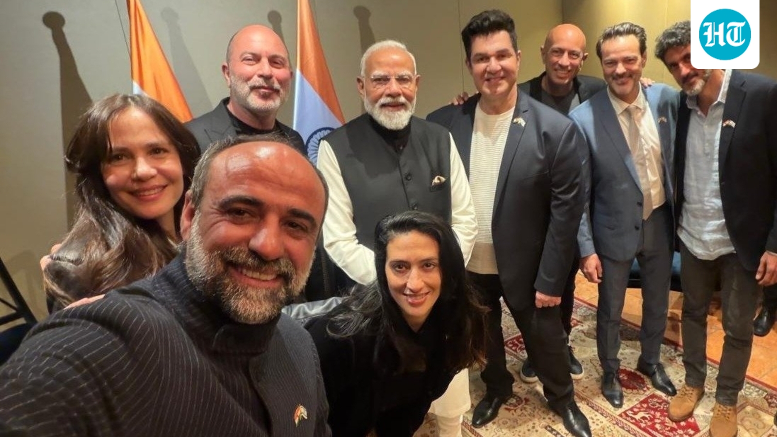 PM Modi meets with team of 'Fauda' in Israel, posts cool selfie