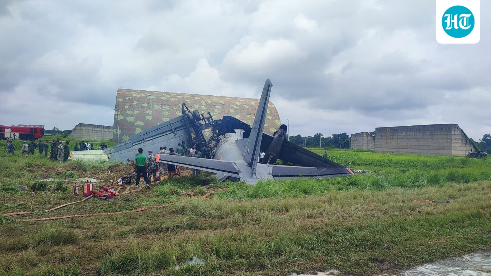 IAF's AN-32 aircraft splits in two after crash landing in Assam's Jorhat, 5 feared dead: Video