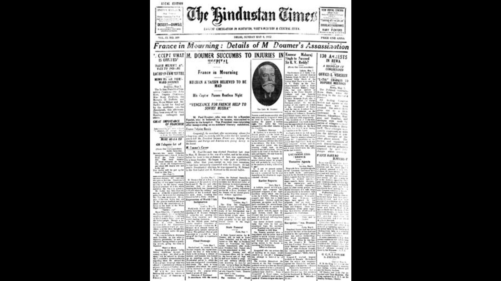 HT This Day: May 8, 1932 -- France in mourning as President M. Doumer succumbs to injuries in hospital