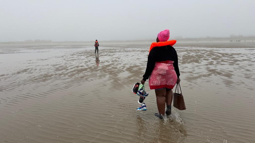 On the beach with migrants determined to cross Channel to UK