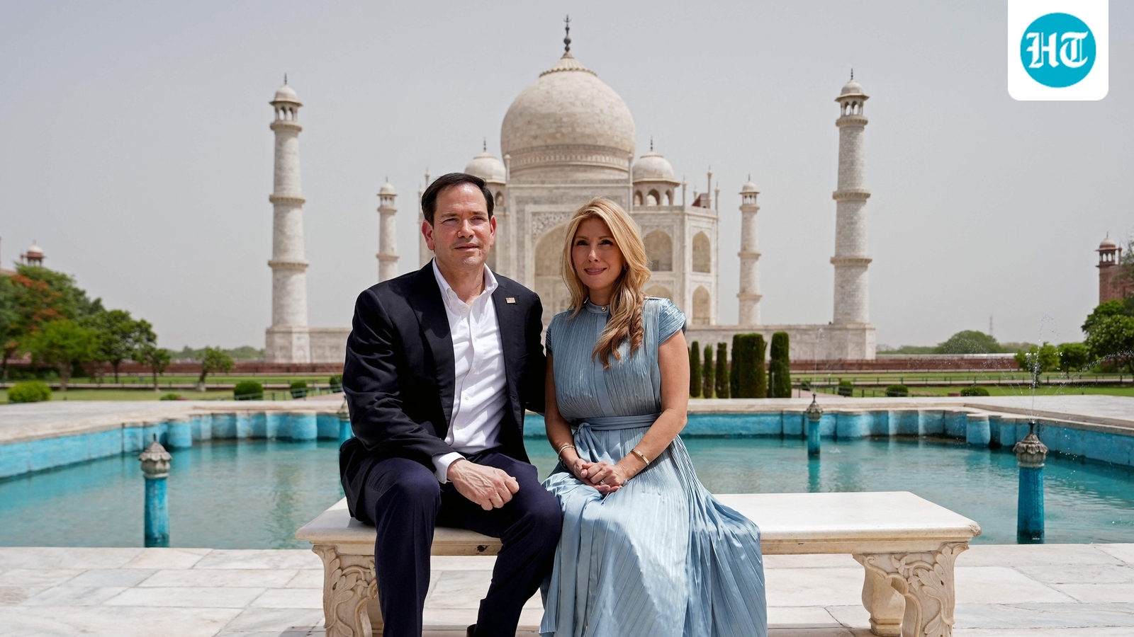 Marco Rubio visits Taj Mahal in Agra with wife Jeanette | Video