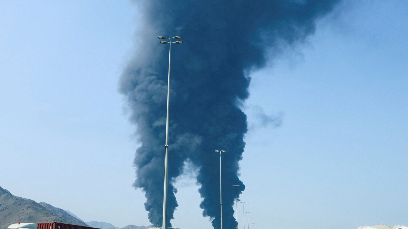 Fire breaks out at at Habshan gas-processing facility in Abu Dhabi, UAE authorities respond