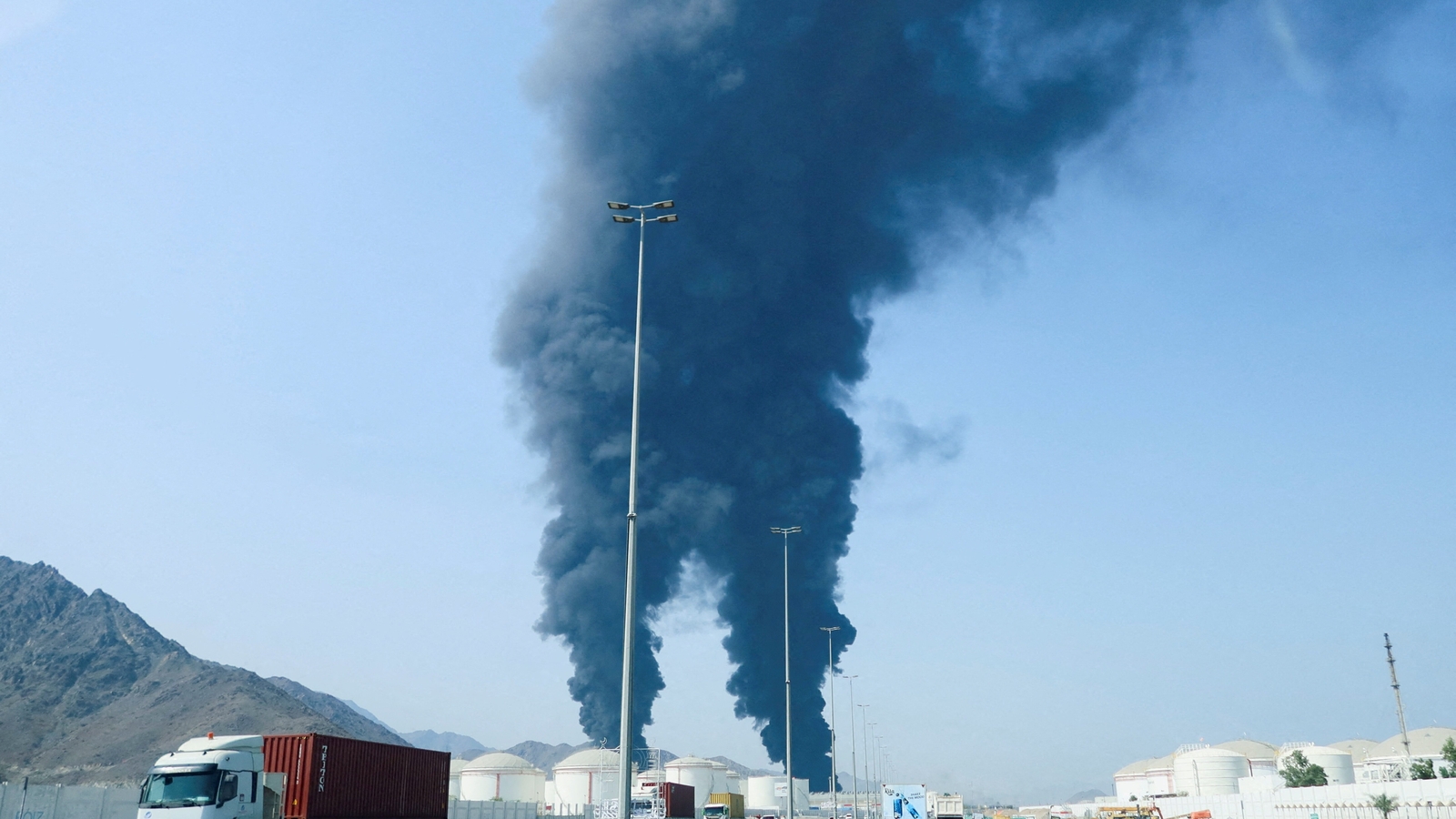 Drone strike causes fire at UAE's Barakah Nuclear Power Plant in Abu Dhabi