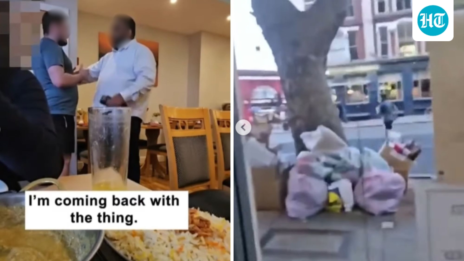 Viral video: Man caught shoving staff, fleeing without payment at Indian restaurant in London