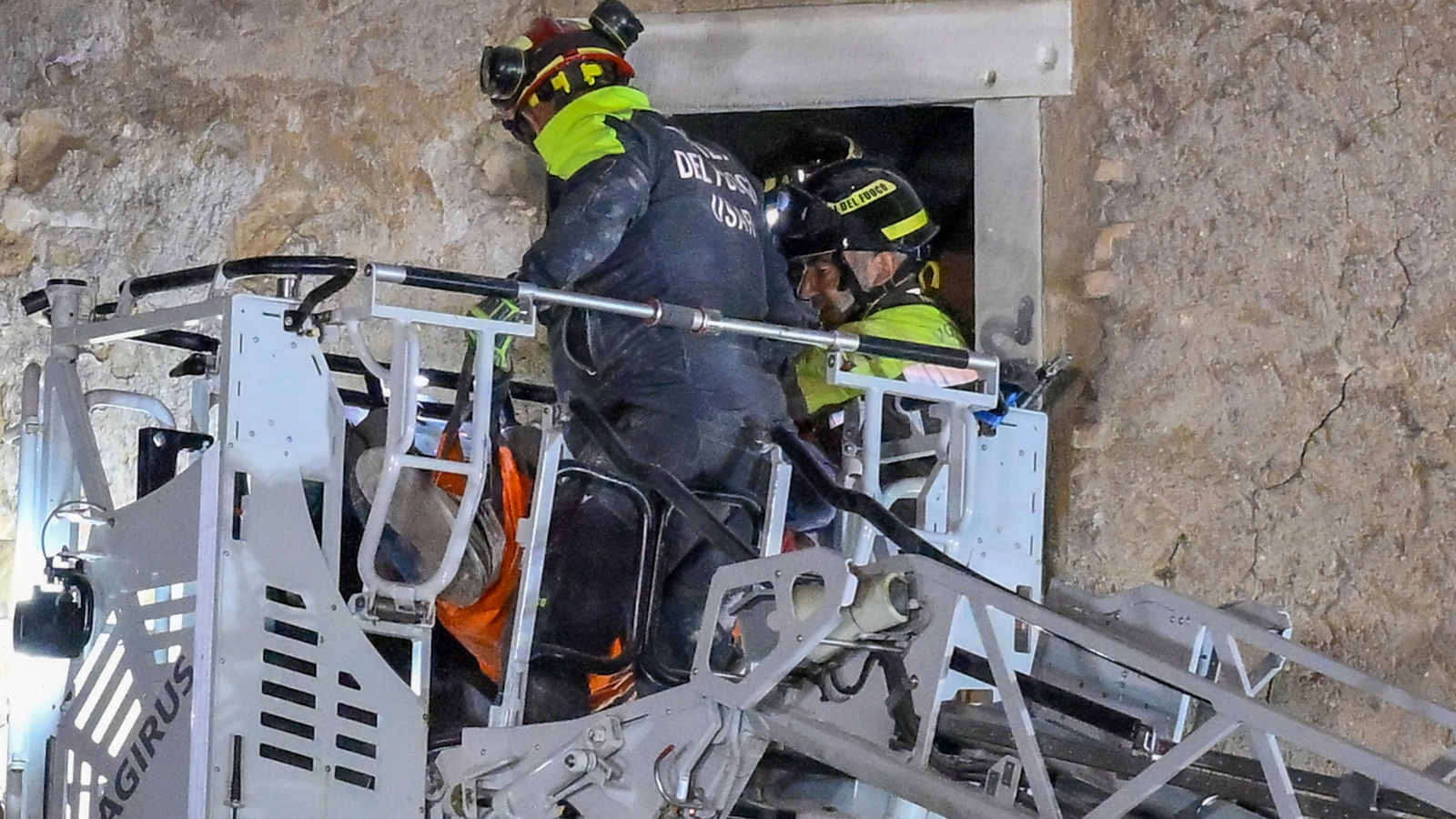 Worker rescued after medieval tower partly collapses in Rome