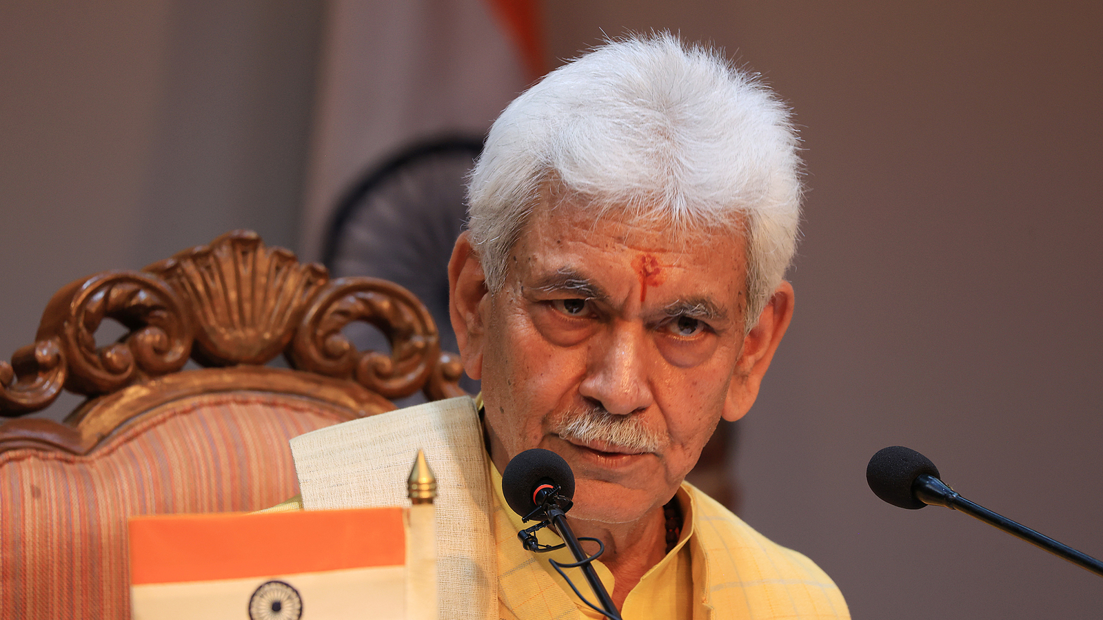 ‘Better facilities for pilgrims’: J&K LG Manoj Sinha reviews Amarnath Yatra arrangements