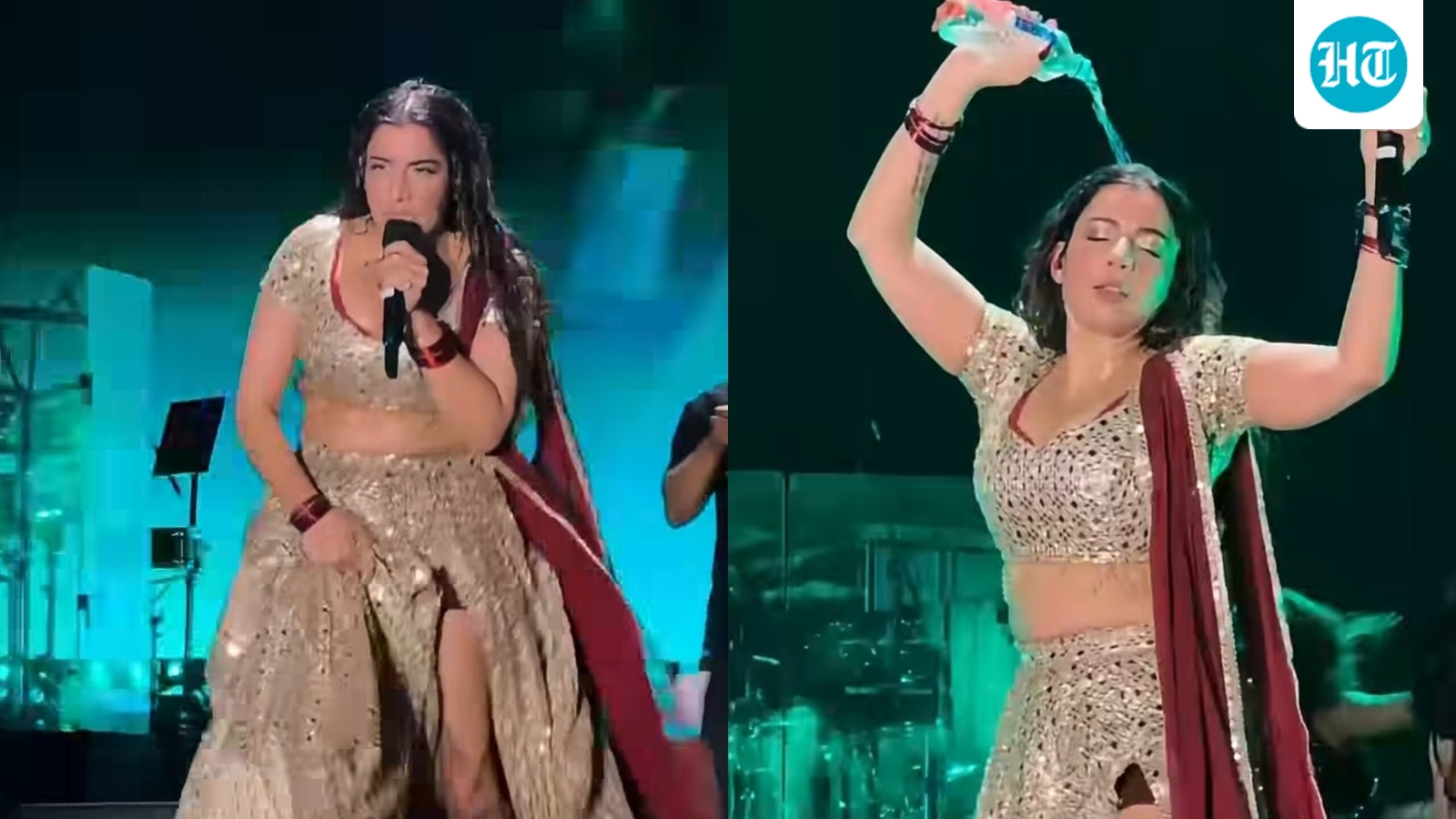 Jasmine Sandlas faces criticism for pouring water on herself, lip-syncing to Shararat at concert: ‘Fake performance’
