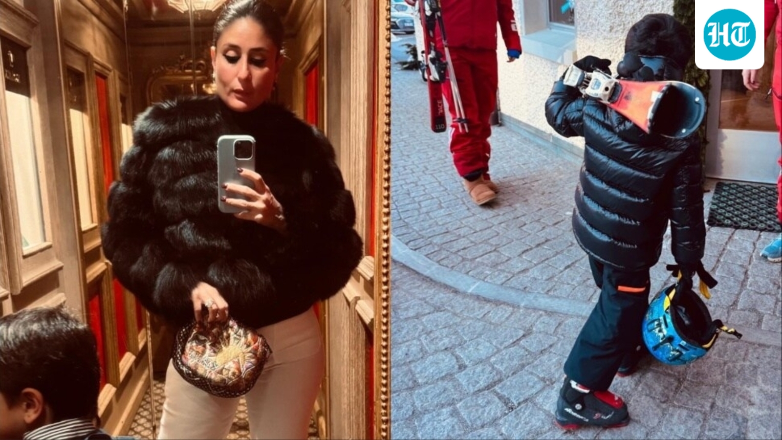Kareena Kapoor relaxes by fireplace, steps out, clicks cute selfies during vacation; Taimur, Jeh make cameo in new pics