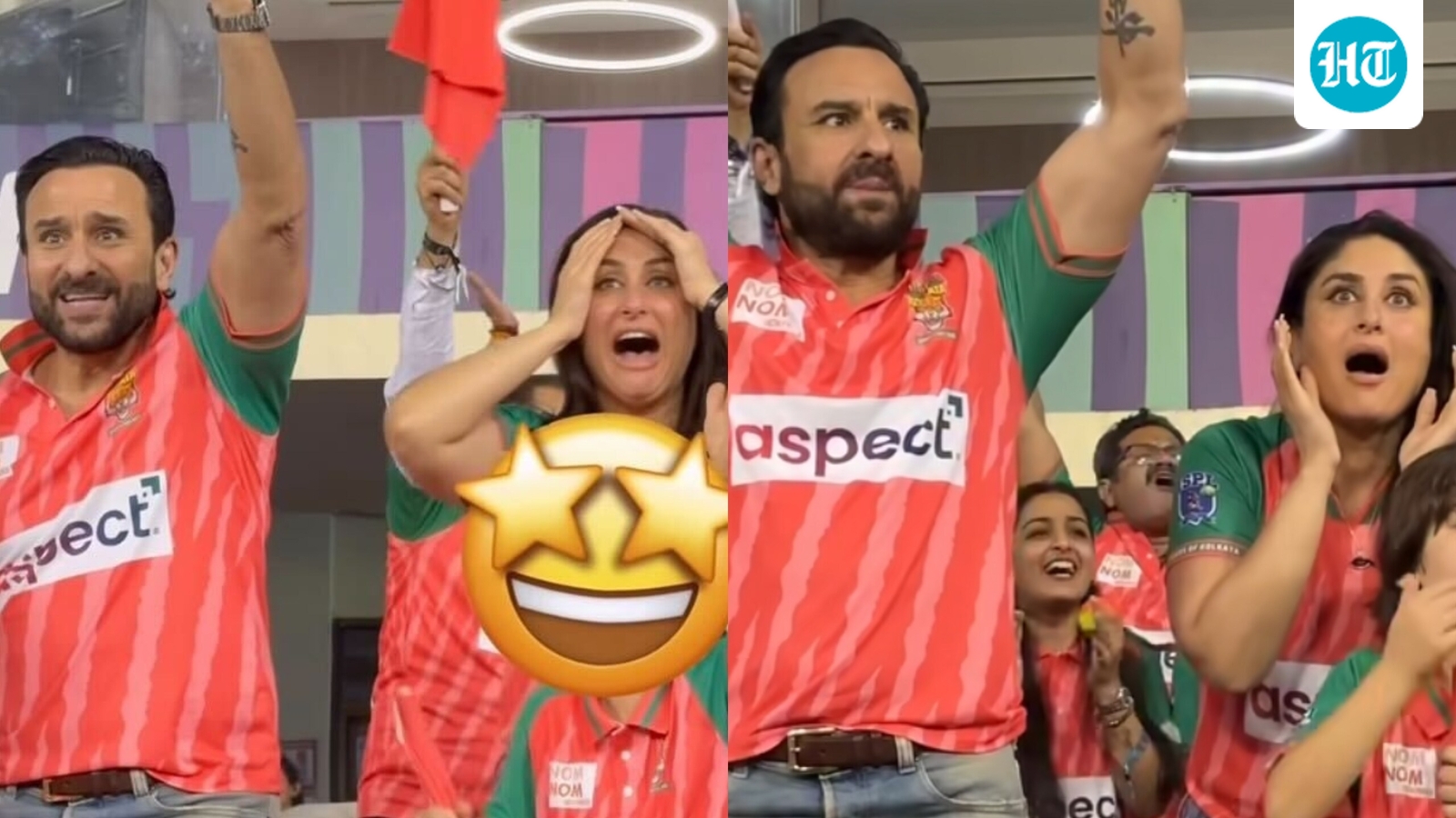 Kareena Kapoor reminds fans of Geet from Jab We Met as she enjoys ISPL with Saif Ali Khan and Taimur. Watch