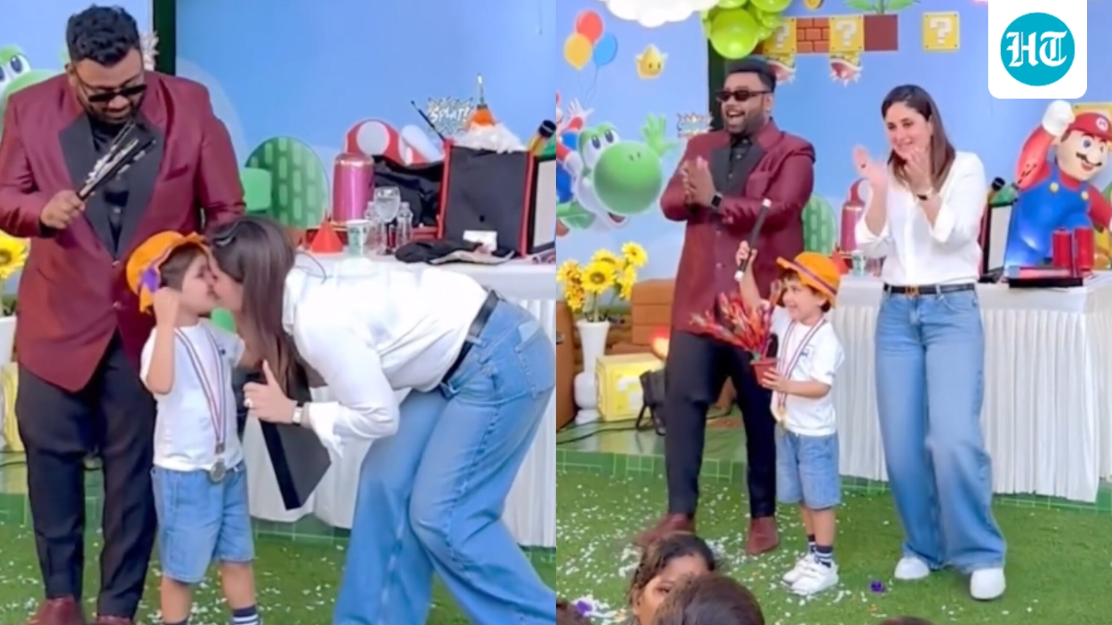 Jeh turns magician in unseen video from his birthday bash, but Kareena Kapoor's expressions steal the show. Watch