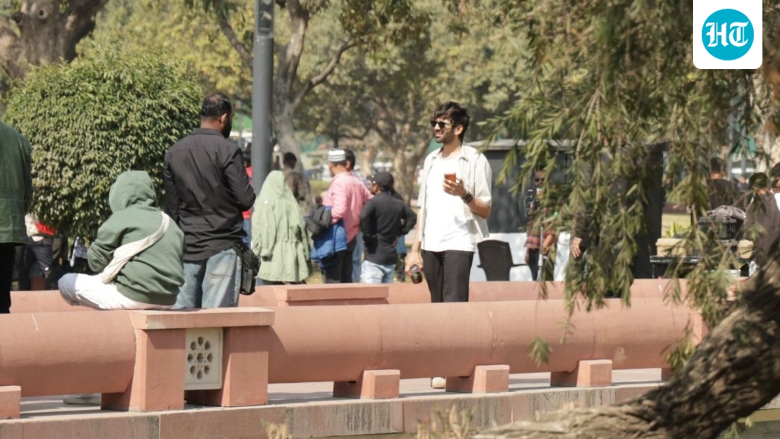 Exclusive Pics | Kartik Aaryan shoots at New Delhi's India Gate for Naagzilla performs stunts