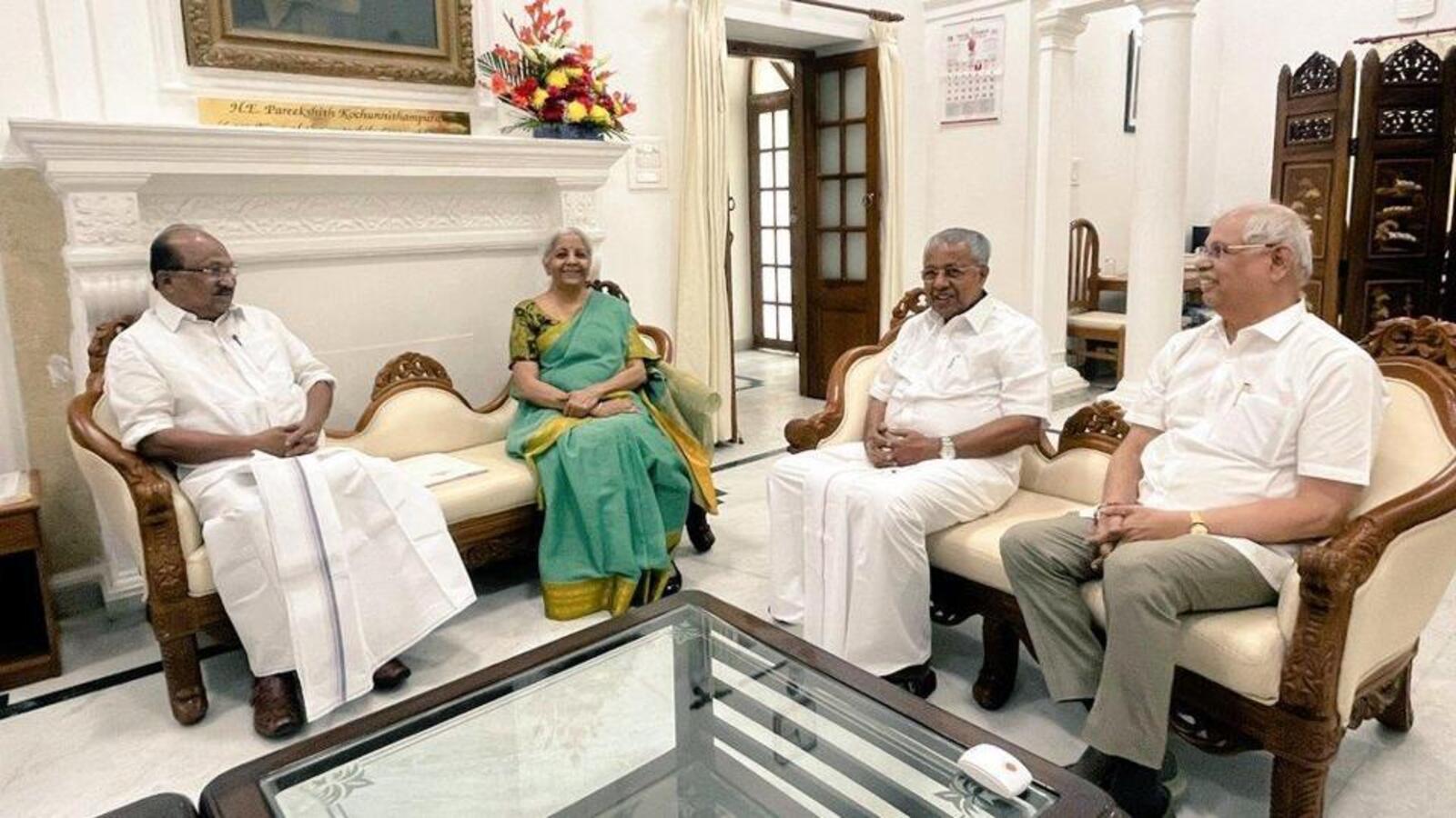 Kerala CM meets FM Sitharaman in presence of Governor in Delhi