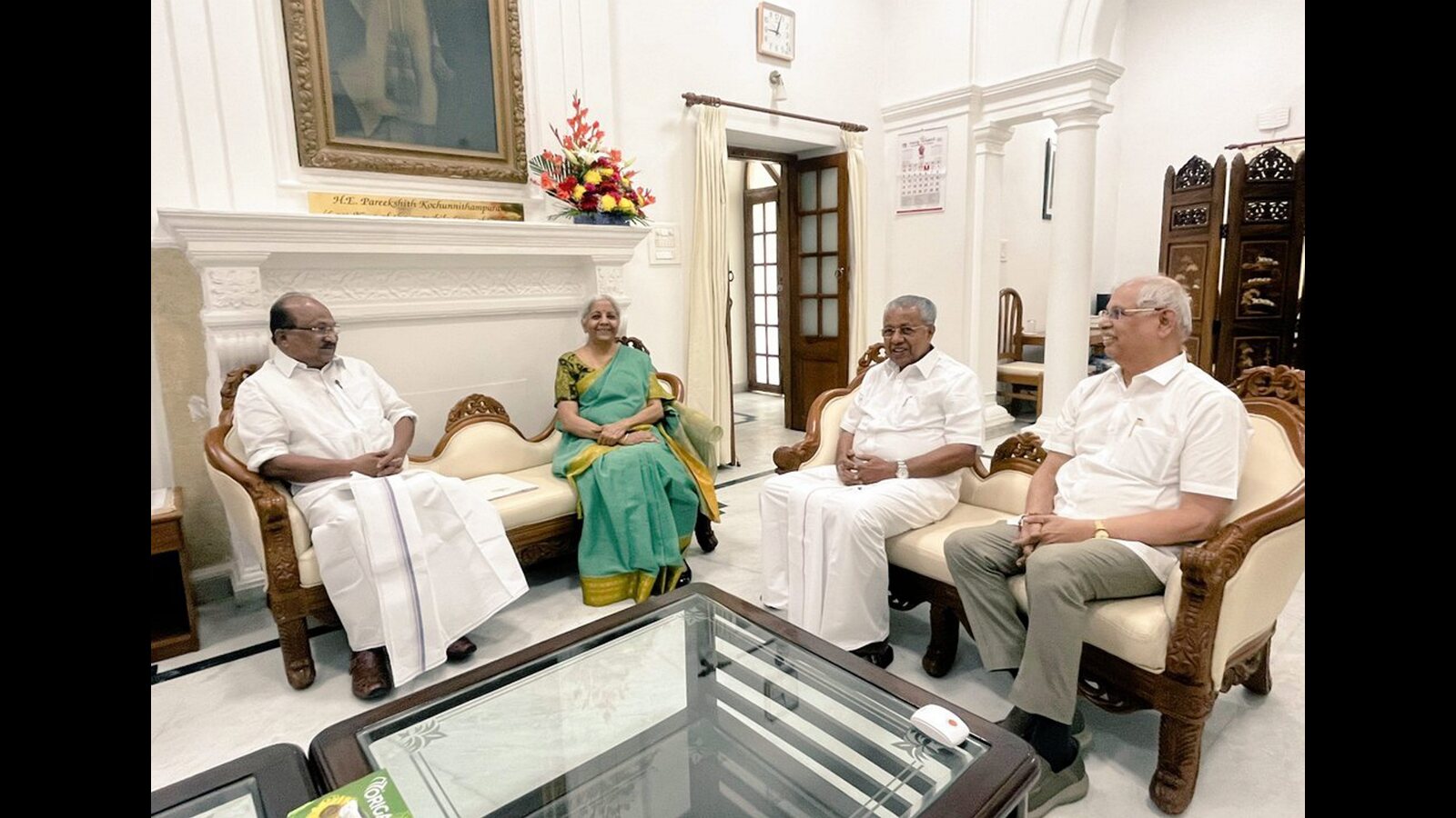 Kerala CM, guv meet Sitharaman in Delhi, discuss multiple issues