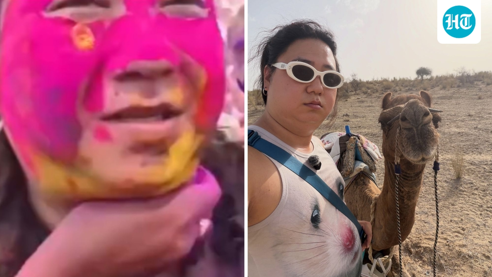 Korean man dressed as pregnant woman harassed during Holi in India? Truth behind viral video