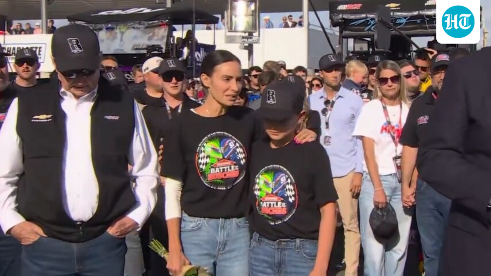 Kyle Larson's 11-year-old son makes beautiful gesture during Kyle Busch tribute at Coca Cola 600 - Watch