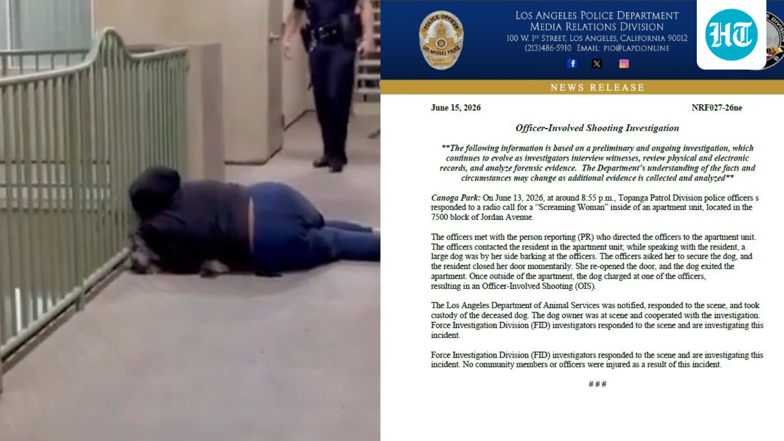 LAPD dog shooting: Heartbreaking video of owner hugging Jameson sparks outrage, dept. issues statement