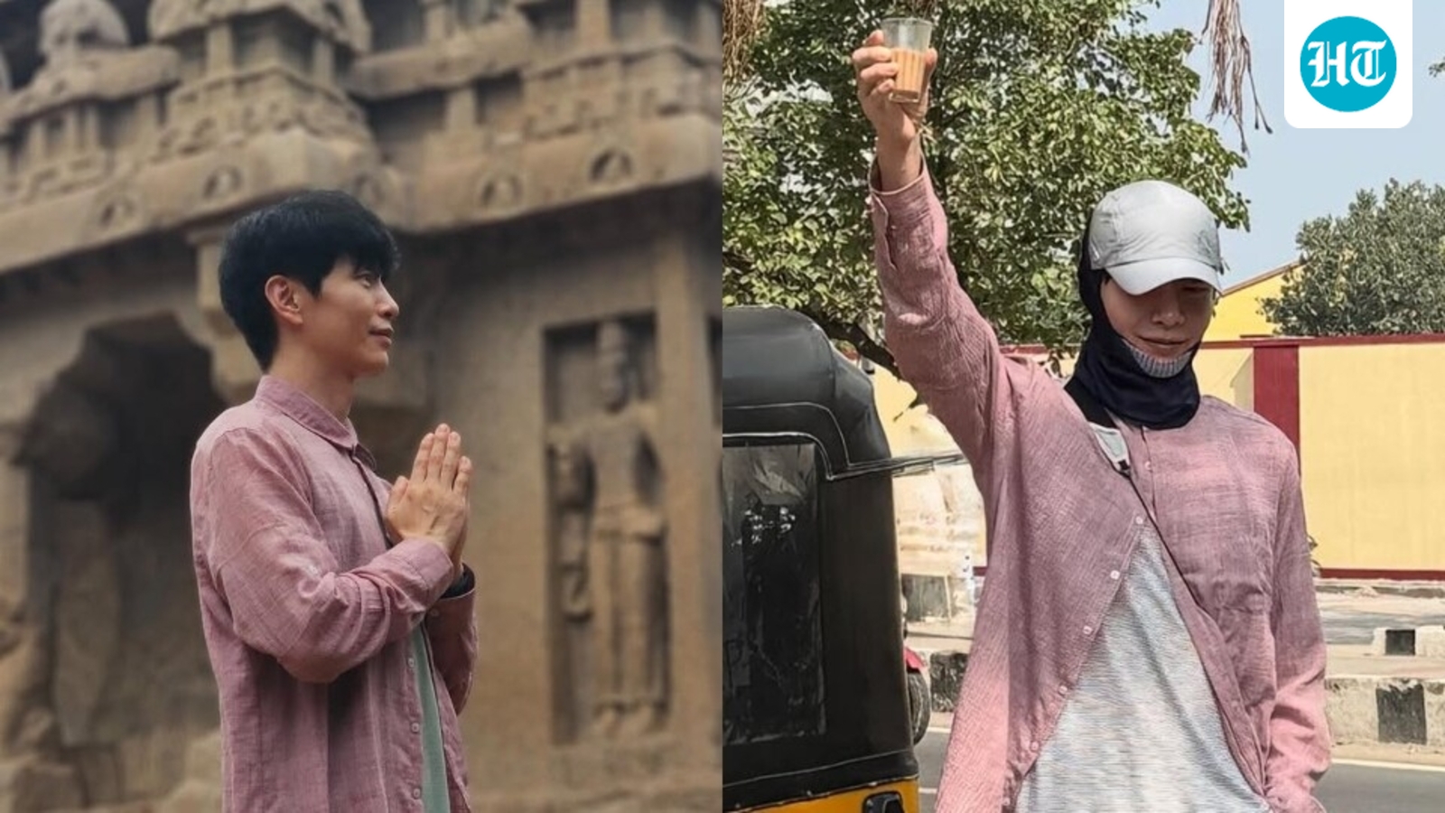 K drama actor Lee Min Ki savours cone dosa and chai, visits temple. A peek at his South Indian experience