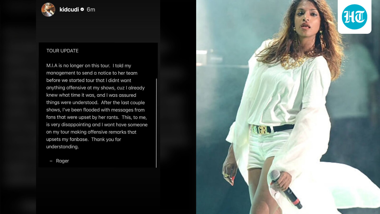 What did MIA say? Rapper Kid Cudi fires artist from tour over 'offensive’ remarks