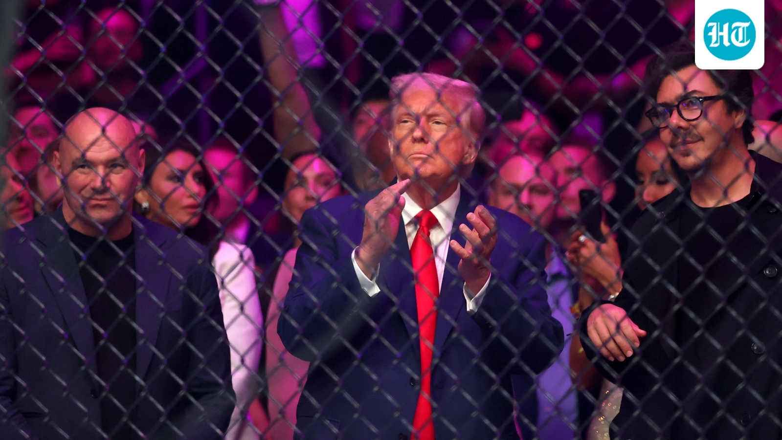 Donald Trump and Joe Rogan have awkward moment at UFC 327 after host called out POTUS on his show: Video