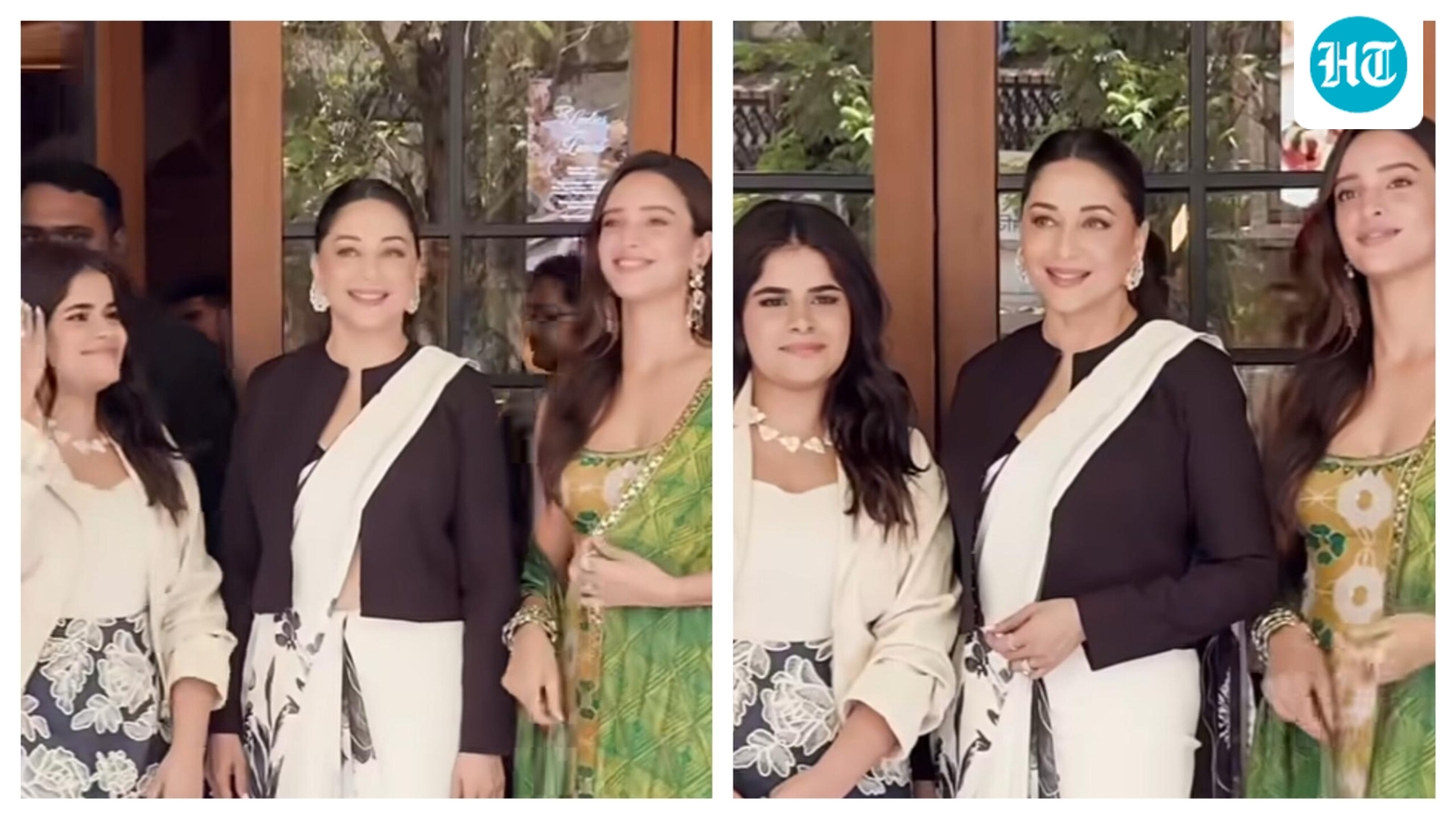 Madhuri Dixit, Triptii Dimri react to claims they ignored Dharna Durga during Maa Behen promotions