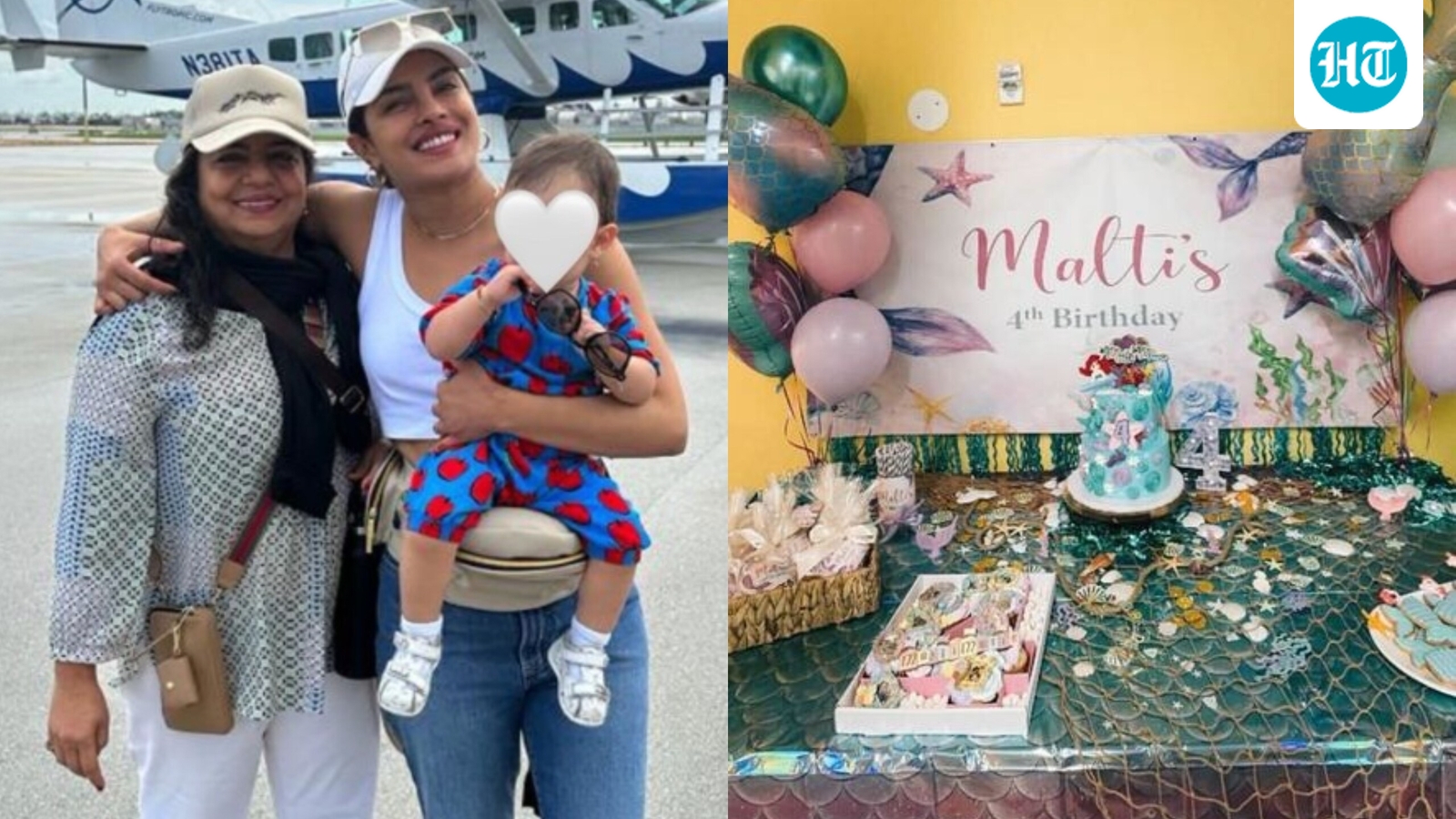 Priyanka Chopra shares glimpse of daughter Malti's dreamy 4th birthday bash with Princess Ariel cake, mermaid decor