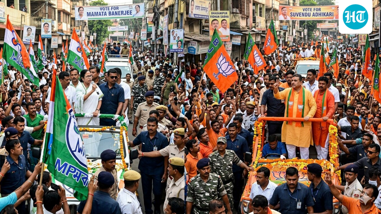 ECI Bhabanipur election results LIVE: Mamata Banerjee leads in tight contest against Suvendu as counting continues