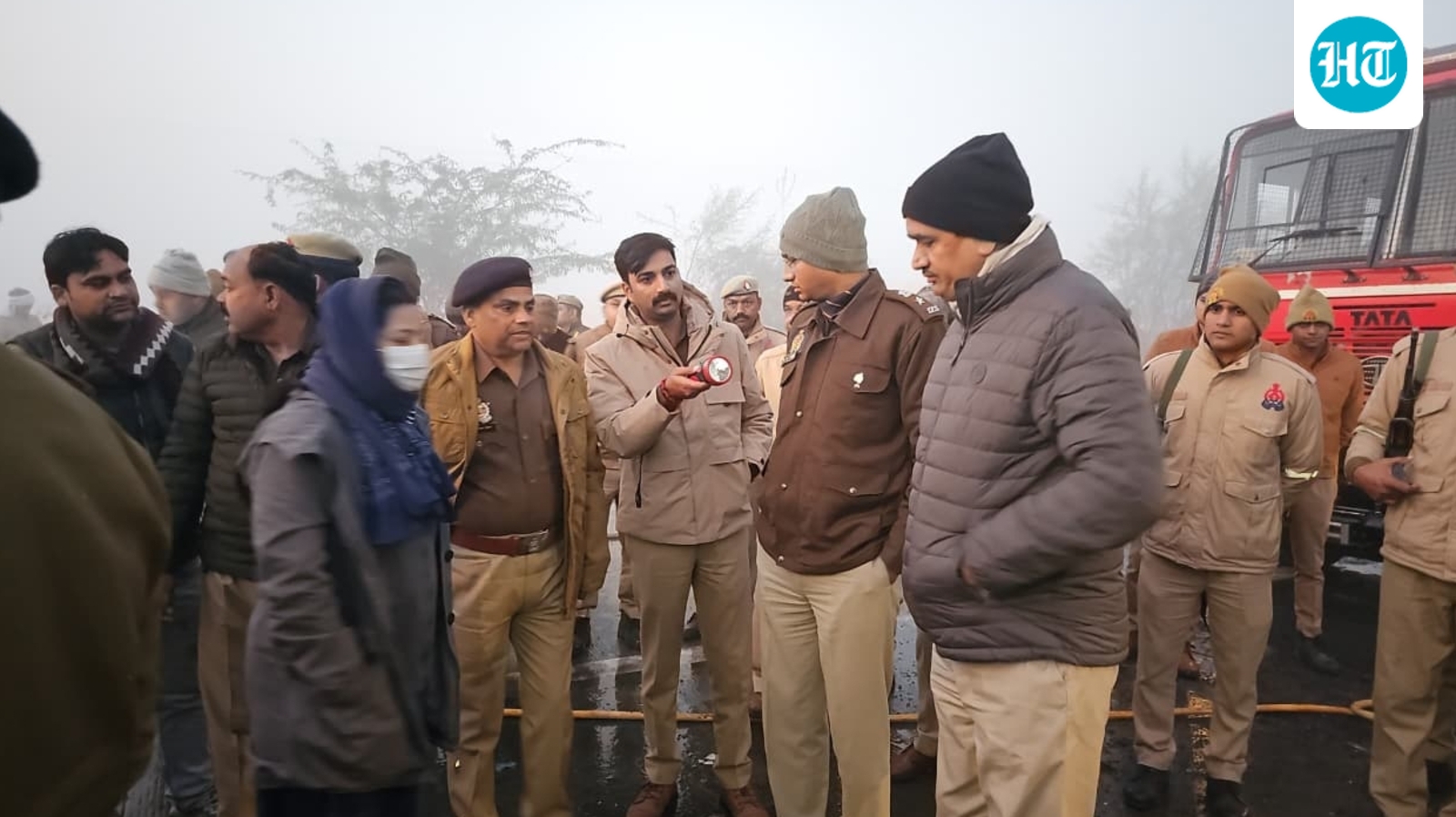 UP highway pile-up & fire toll now 13, video shows scale of fog-triggered mishap