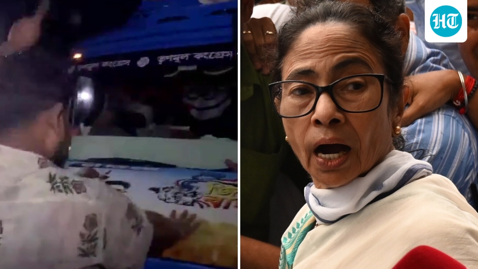 'Gaadi kholo': Frantic BJP workers raise storm over Trinamool vehicle outside counting centre | WATCH
