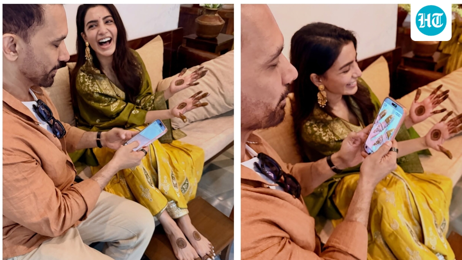 Samantha Ruth Prabhu beams with joy as she shows off her mehendi, husband Raj Nidimoru captures her smile in new pics