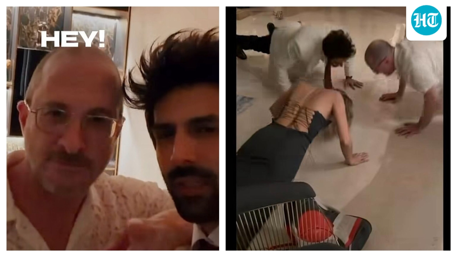 Kartik Aaryan does push-ups with Hollywood director Darren Aronofsky in new video