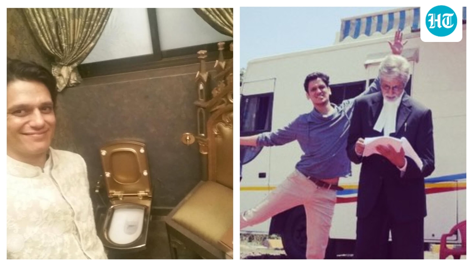 Vijay Varma’s 2016 flashback includes selfie with golden toilet from Amitabh Bachchan’s home. See pics