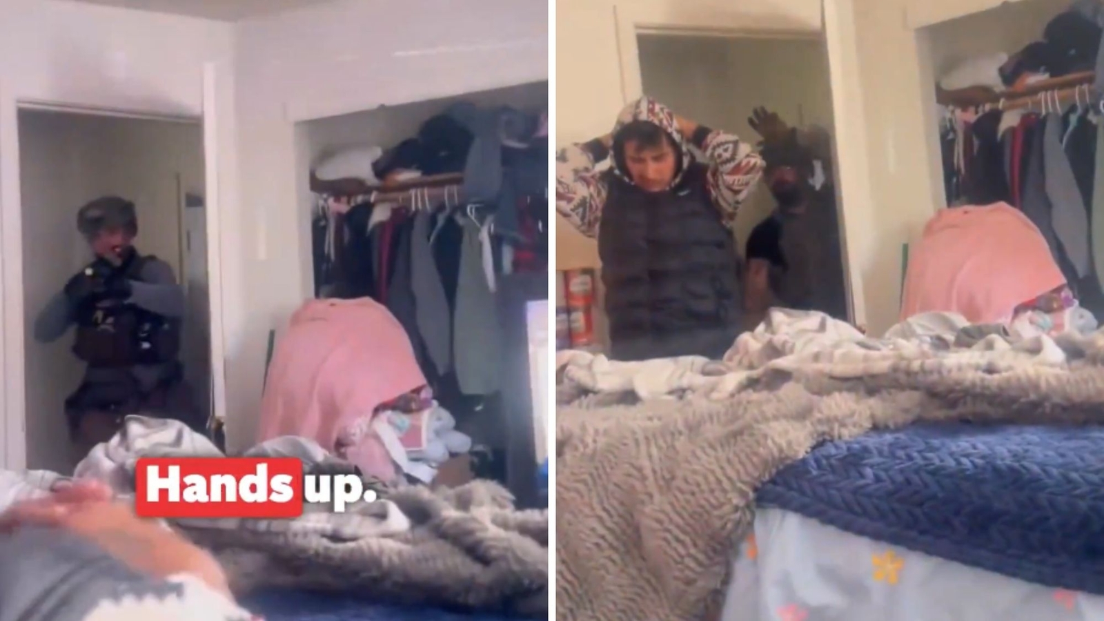 Mom petrified, baby cries as ICE agents break down door to arrest two suspects in disturbing video